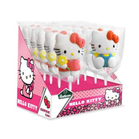 Hello Kitty marshmallow lollipops 45g 12ks