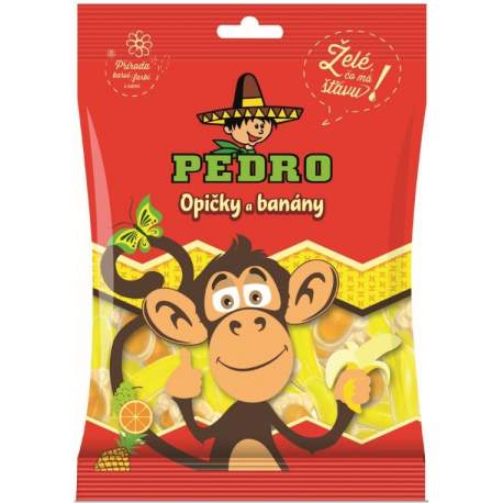 Pedro bonbony želé opičky a banánky 80g