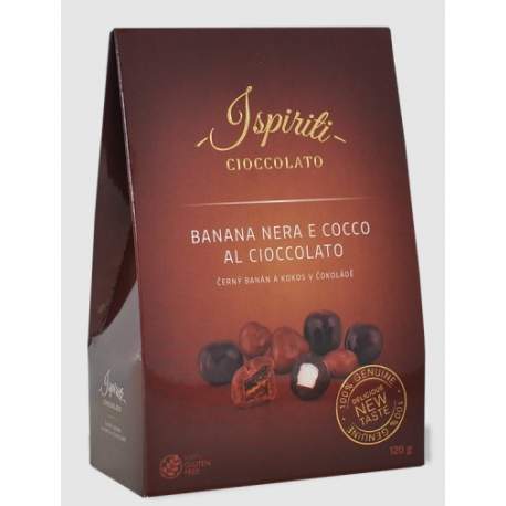 Ispiriti cioccolato Černý banán a kokos v čokoládě 120 g