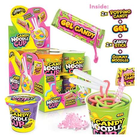 Johny Bee Candy Noodle Cup 55g/12ks/