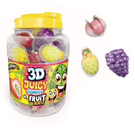 Johny bee 3D juicy gummy fruit 18g/60ks/