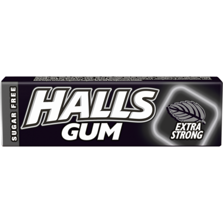 Halls EXTRA STRONG žvýkačky bez cukru 15x14g