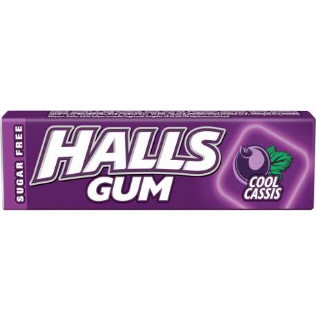 Halls COOL CASSIS žvýkačky bez cukru 15x14g